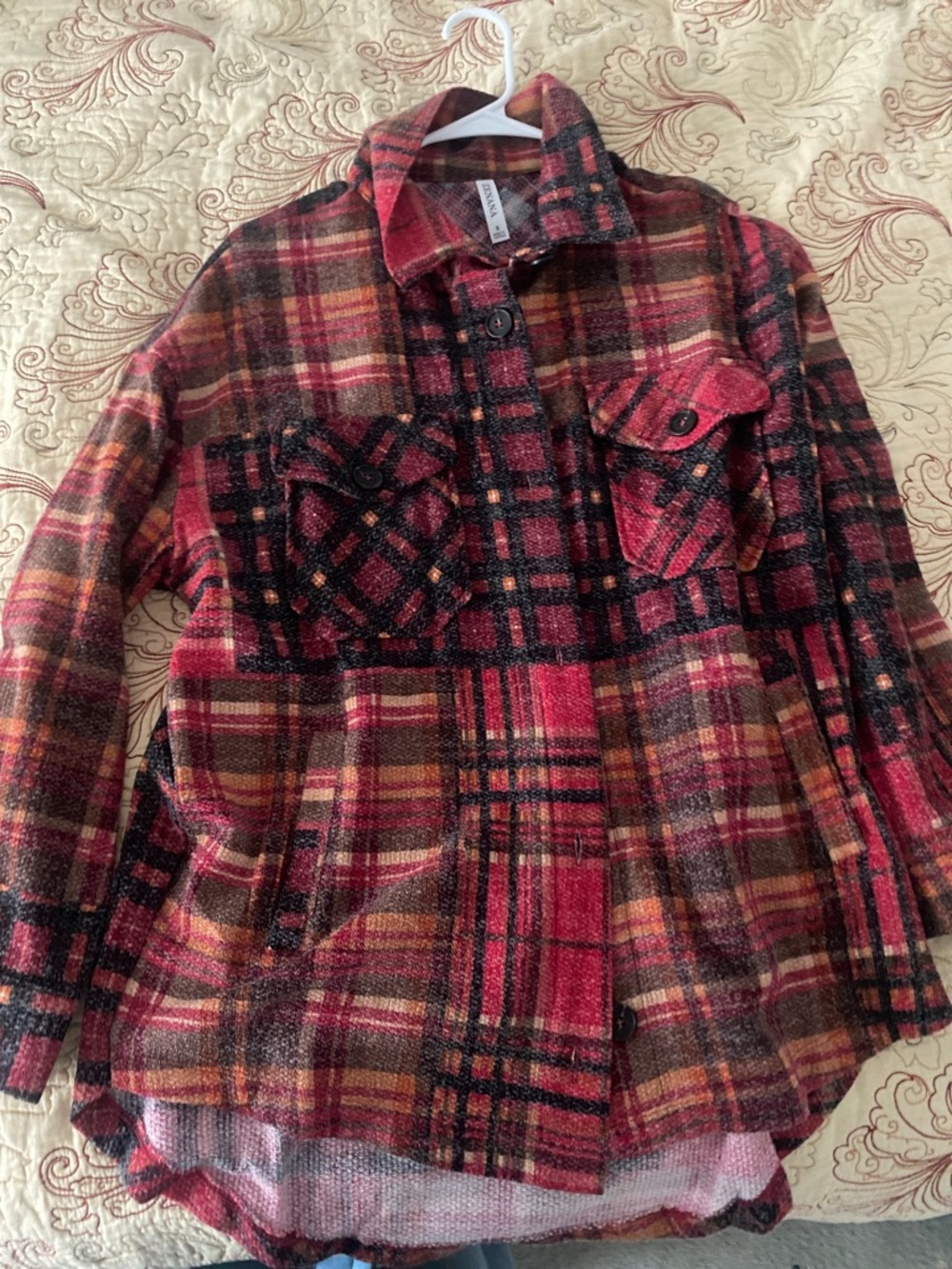 Plaid Button-Up - Red Multi